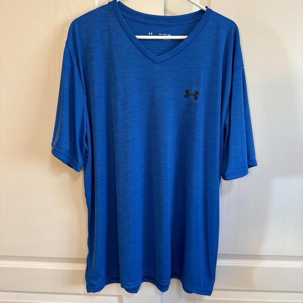 Blue Under Armour V Neck T Shirt size 3XL